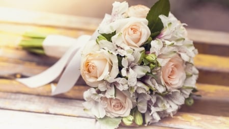 Beautiful Bouquet - roses, flowers, petals, bouquet