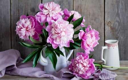 Still Life - bloom, flowers, still life, cup