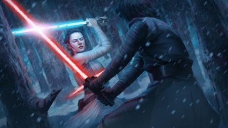 Star Wars - fighter, fantasy, man, woman