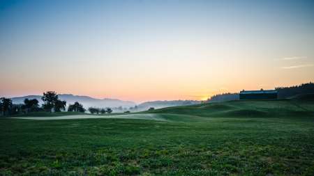 Splendor Of Our Planet - sunset, land, green, sky