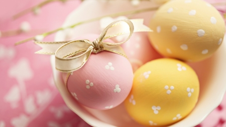 Easter Eggs - eggs, Easter, decoration, bowl