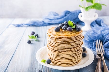 Pancakes - pancakes, with love, fruits, good morning