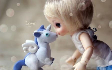 unicorn tenderness - tenderness, love, unicorn, doll