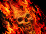 FLAMING SKULL