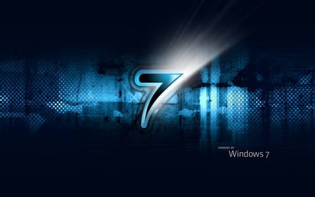 Wallpaper 155 - Windows 7 - abstract, microsoft, blue, steel, seven, windows, chrome, cool, dark, white, windows 7, 7