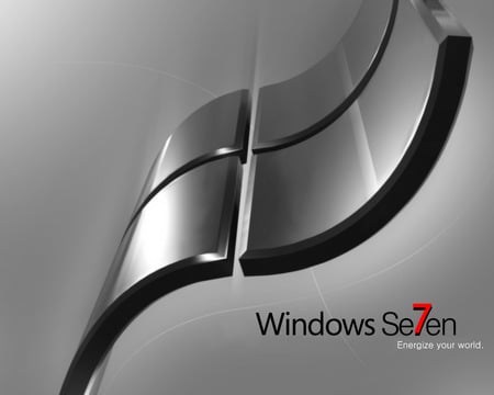 Wallpaper 171 - Windows 7 - abstract, microsoft, seven, windows, cool, dark, black, big, grey, white, windows 7, gray, windows logo, 7