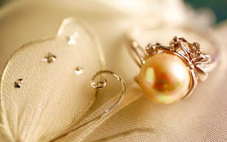 JEWELLERY - ring, butterfly, precious, pearl, brooch, jewel