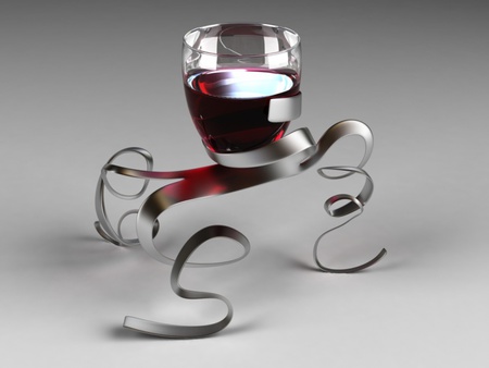 Wine Fixed - abstract, wine, 3d, plain