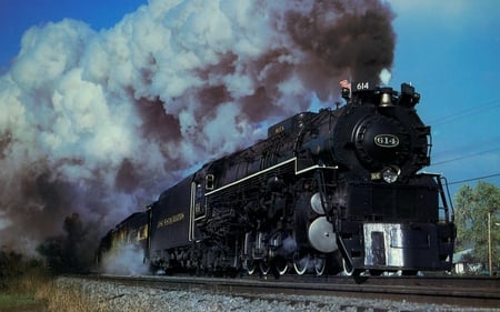 an old fast train - trains, nature