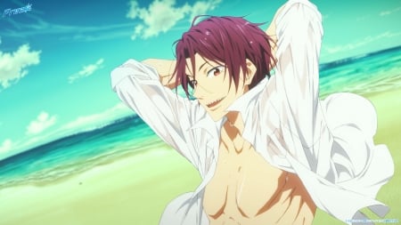 Rin Matsuoka - free iwatobi swim club, male, free, rin matsuoka, anime, anime boy