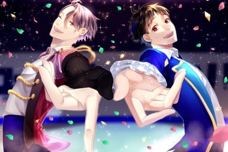 Yuri on Ice - Yuuri Katsuki, Victor Nikiforov, Figure skating, Yuri on Ice, Anime, Male