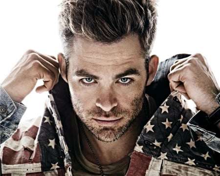 Chris Pine - face, chris pine, actor, man