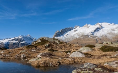 mountains - fun, nature, lake, mountains, cool