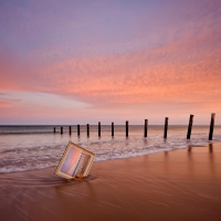 Pink Evening at the Seaside