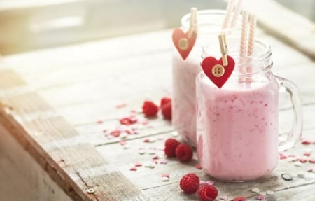 â™¥ - love, smoothies, abstract, pink