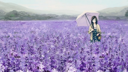 â€¢áƒ¦âœ¿áƒ¦â€¢ - anime, purple, anime girl, lavender