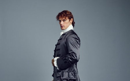 Outlander (TV Series 2014â€“ ) - sam heughan, man, blue, outlander, actor, tv series, jamie