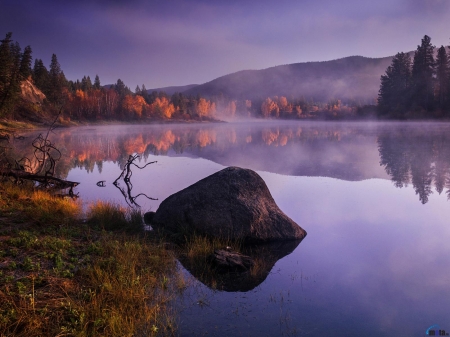 Evening Mist over the Lake