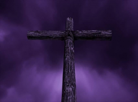 Cross - cross, christ, jesus, purple