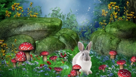 Bunny and Toadstools