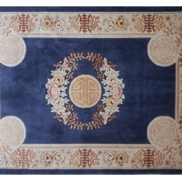 Handmade silk rug with chinese traditional pattern