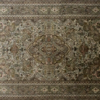 Exquisitely hand woven silk rug