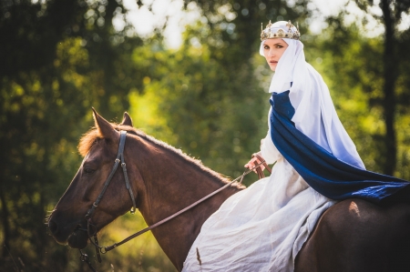 Lovely Maiden - horse, princess, woman, model