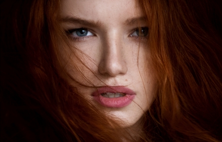 Beauty - woman, face, redhead, girl, model