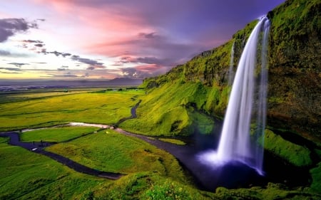 Iceland waterfall - nature, fun, iceland, cool, waterfall