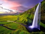 Iceland waterfall