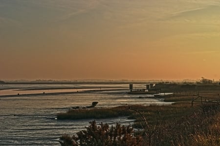 Sunset Afterglow at Heybridge Basin - river, Heybridge Basin, Sunset, afterglow