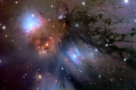 NGC 2170 Still Life with Reflecting Dust - fun, stars, cool, galaxies, space