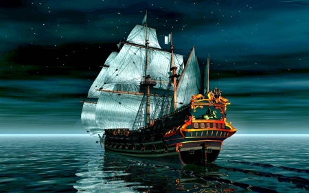 sailing ship - boats, fun, sailboat, ocean, cool