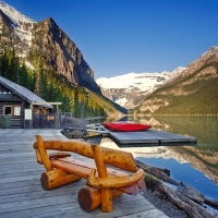 Tranquil mountain lake