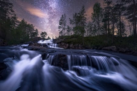 * - trees, nature, flowing, river