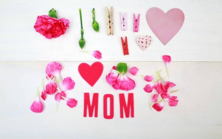 For Mom - flowers, mom, hearts, petals