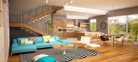 Cozy Modern Living Space - home decorating, modern, architecture, interior design, rooms