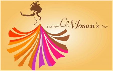 Happy Women's Day! - woman, pink, day, card, orange