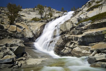 Rocky Mountain Waterfall - Mountains, Rocks, Nature, Waterfalls