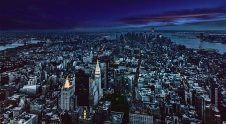 New York Evening Aerial