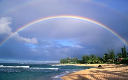 rainbow - nature, fun, rainbow, lake, cool