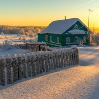 Village Covered with Snow