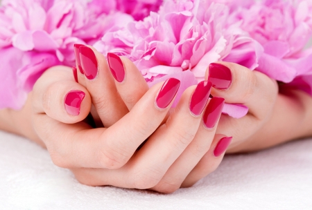 * - abstract, hands, manicure, pink