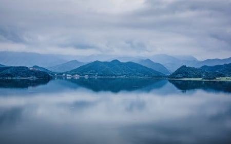 Lake - lake, mountains, nature, sky