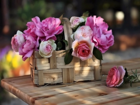 Still Life - basket, pretty, still life, flower