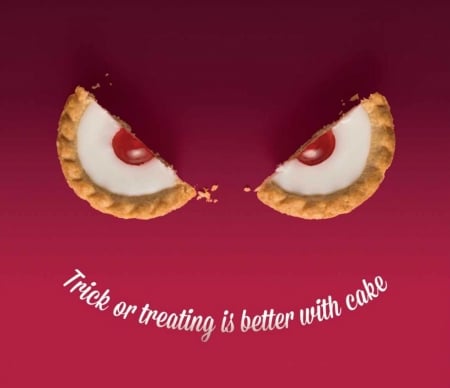 Happy Halloween! - food, eyes, quote, sweet, funny, word, halloween, face, cake