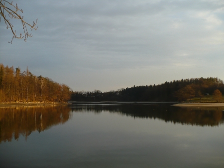 peaceful lake - trees, beautiful, landscape, island, spring, forest, river, gorgeous, wate, lake, peaceful, riverside, sky