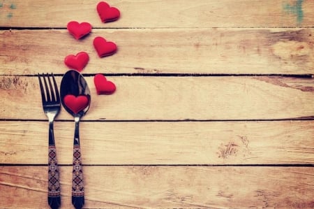 ♥ - spoon, love, red, hearts