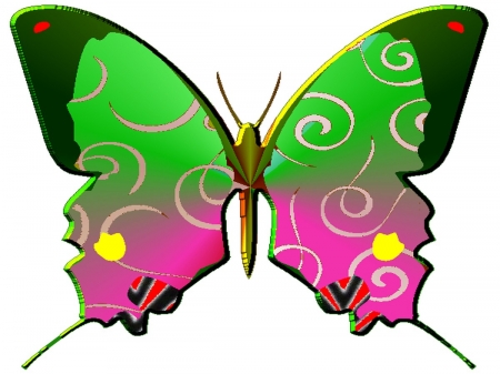 Pcologist bf01 - butterfly, colouredbfly, decorative, enjoyment