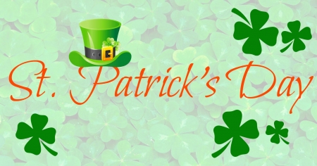 St. Patrick's Day - st patricks day, clovers, top hat, saint patricks day, hat, patricks day, shamrocks